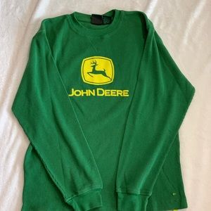 John Deere sweater large 14/16 green knitted